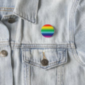 Pride regenboogkleuren lgbtq gay vlag equality ronde button 3,2 cm (In situ)