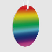 Pride regenboogkleuren lgbtq gay vlag kerstmis ornament (voorkant)