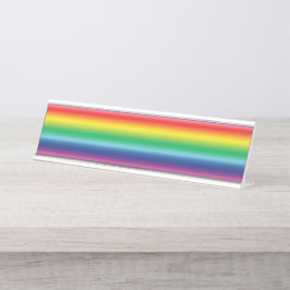 Pride regenboogkleuren lgbtq lgbt gay desk-teken bureau naambordje