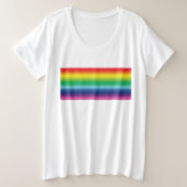 Pride regenboogkleuren lgbtq lgbt homovlag patroon grote maat t-shirt (Design voorkant)