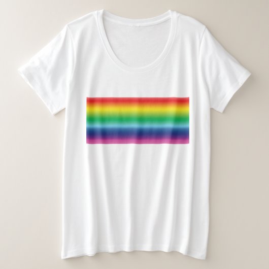 Pride regenboogkleuren lgbtq lgbt homovlag patroon grote maat t-shirt (Design voorkant)