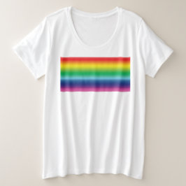 Pride regenboogkleuren lgbtq lgbt homovlag patroon grote maat t-shirt