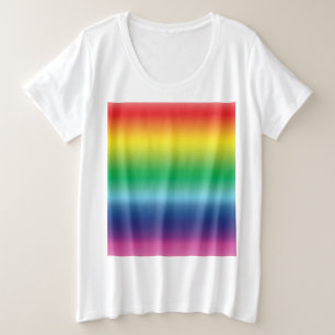 Pride regenboogkleuren lgbtq lgbt homovlag patroon grote maat t-shirt