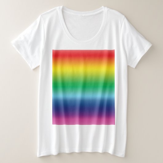 Pride regenboogkleuren lgbtq lgbt homovlag patroon grote maat t-shirt (Design voorkant)