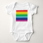 Pride regenboogkleuren lgbtq lgbt homovlag patroon romper (Voorkant)