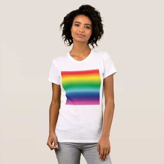Pride regenboogkleuren lgbtq lgbt homovlag patroon t-shirt (Voorkant volledig)