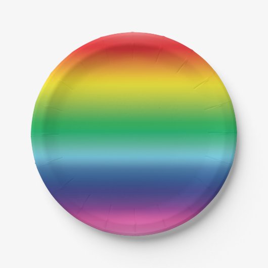 Pride regenboogkleuren lgbtq lgbt papieren bordje (Voorkant)