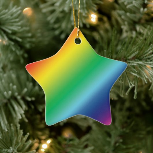 Pride regenboogkleuren met kerstfeest keramisch ornament (Boom)
