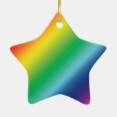 Pride regenboogkleuren met kerstfeest keramisch ornament (Achterkant)