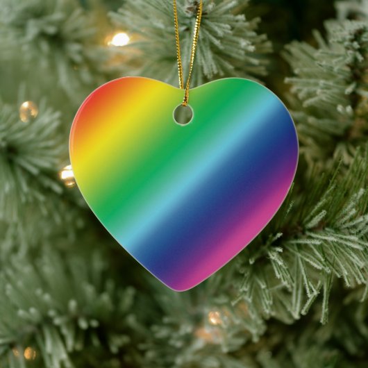 Pride regenboogkleuren patroon lgbtq lgbt kerst keramisch ornament (Boom)