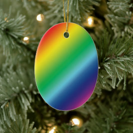 Pride regenboogkleuren patroon lgbtq lgbt kerst keramisch ornament