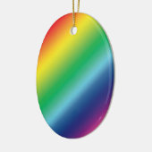 Pride regenboogkleuren patroon lgbtq lgbt kerst keramisch ornament (Links)