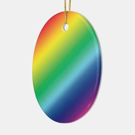 Pride regenboogkleuren patroon lgbtq lgbt kerst keramisch ornament (Links)