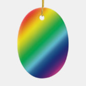 Pride regenboogkleuren patroon lgbtq lgbt kerst keramisch ornament (Voorkant)