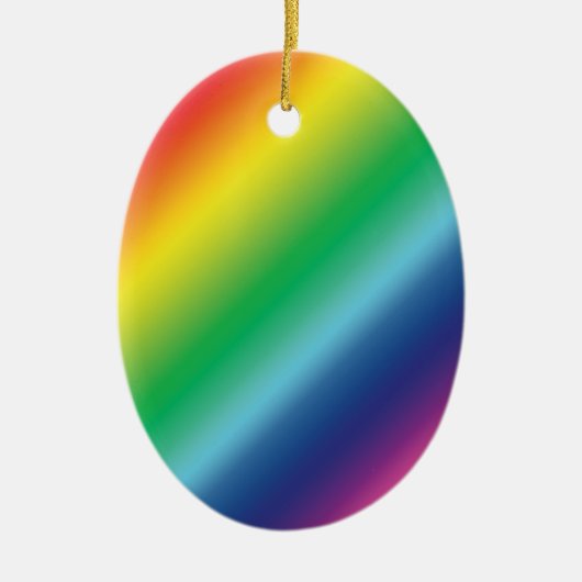 Pride regenboogkleuren patroon lgbtq lgbt kerst keramisch ornament (Voorkant)