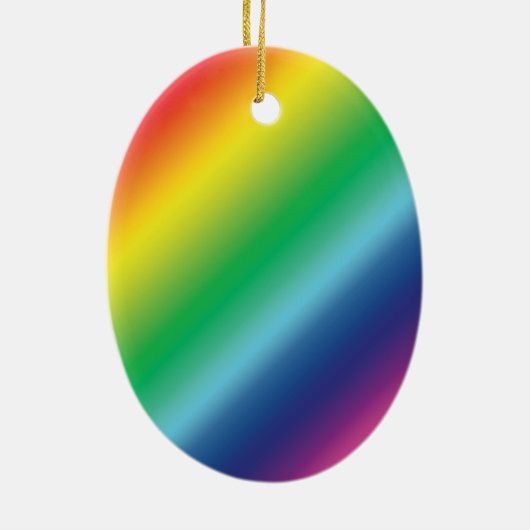 Pride regenboogkleuren patroon lgbtq lgbt kerst keramisch ornament (Achterkant)