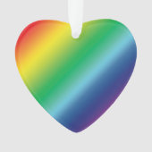 Pride regenboogkleuren patroon lgbtq lgbt kerst ornament (voorkant)