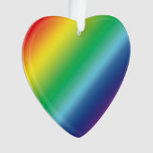 Pride regenboogkleuren patroon lgbtq lgbt kerst ornament (voorkant)