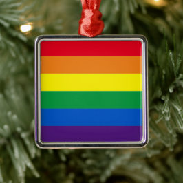 Pride regenboogkleuren strepen Lgbt homovlag Metalen Ornament