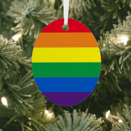 Pride regenboogkleuren strepen Lgbt homovlag Metalen Ornament
