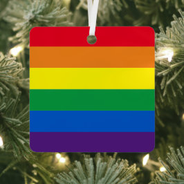 Pride regenboogkleuren strepen Lgbt homovlag Metalen Ornament