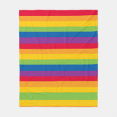 Pride, regenboogkleurstrips fleece deken (Voorkant)