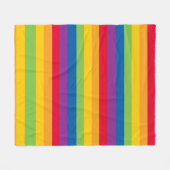 Pride, regenboogkleurstrips fleece deken (Voorkant (Horizontaal))