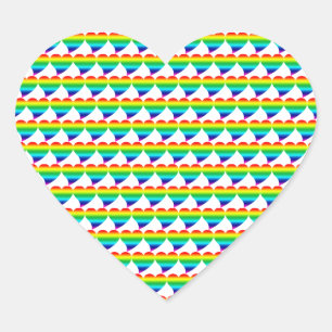 Pride regenbooglgbt harten witte achtergrond hart sticker