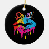 Pride regenboogliften | LGBTQ | Drijflichten Keramisch Ornament (Voorkant)