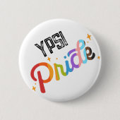 Pride Regenboogpen met stadstempel - YPSILANTI Ronde Button 5,7 Cm (Voorkant)