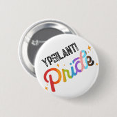 Pride Regenboogpen met stadstempel - YPSILANTI Ronde Button 5,7 Cm (Voorkant /achterkant)