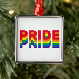 Pride regenboogretro kleuren homoseksuele kerst metalen ornament