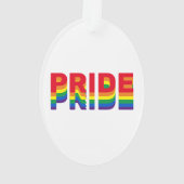 Pride regenboogretro kleuren homoseksuele kerst ornament (achterkant)