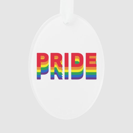 Pride regenboogretro kleuren homoseksuele kerst ornament (achterkant)