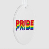 Pride regenboogretro kleuren homoseksuele kerst ornament (voorkant)