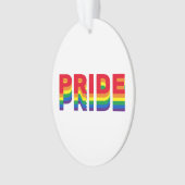 Pride regenboogretro kleuren homoseksuele kerst ornament (voorkant)