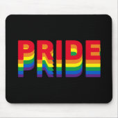 Pride regenboogretro zwarte lgbt lgbtq homo muismat (Voorkant)