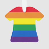 Pride regenboogstrepen gay Lgbtq Kerstmis Ornament (achterkant)