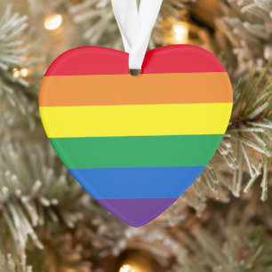 Pride regenboogstrepen Lgbt gay Kersthart Ornament