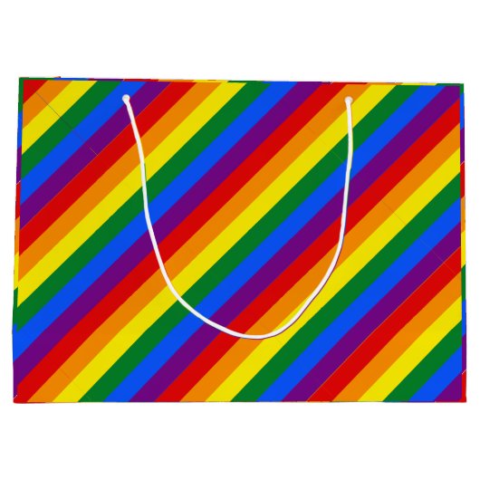 Pride regenboogstripes groot cadeauzakje (Achterkant)