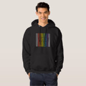 Pride regenboogstripes hoodie (Voorkant volledig)