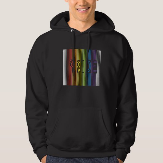Pride regenboogstripes hoodie (Voorkant)