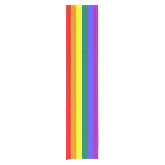 Pride regenboogtafel korte tafelloper (Voorkant)