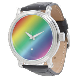 Pride regenboogverloopkleuren patroon modern lgbtq horloge