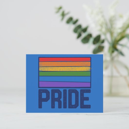PRIDE regenboogvlag Briefkaart (Staand voorkant)