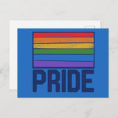 PRIDE regenboogvlag Briefkaart (Voorkant / Achterkant)