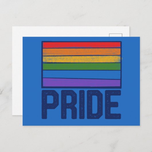 PRIDE regenboogvlag Briefkaart (Voorkant / Achterkant)