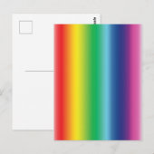 Pride regenboogvlag kleuren gradiënt modern briefkaart (Voorkant / Achterkant)