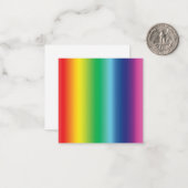 Pride regenboogvlag kleuren gradiënt modern notitiekaartje (Voorkant / Achterkant in situ)