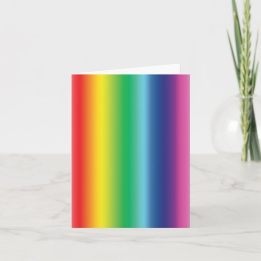 Pride regenboogvlag kleuren gradiënt modern notitiekaartje (Voorkant)